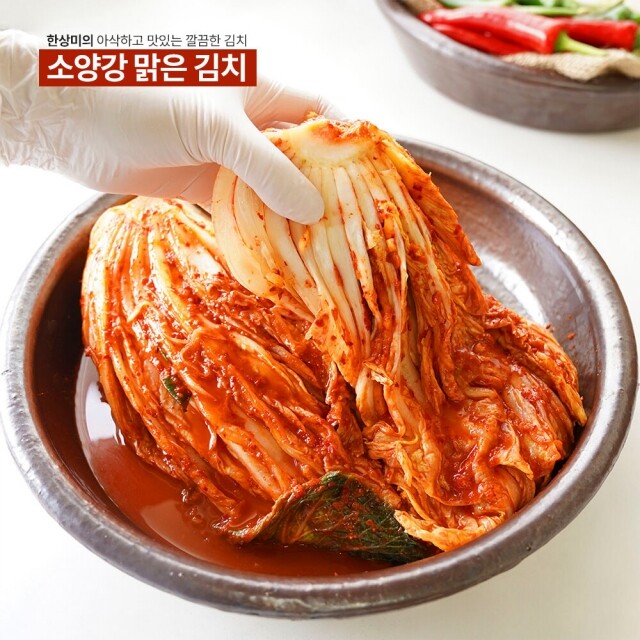 윤서식품,[소양강 맑은 김치] 국내산 배추 포기 보쌈 김장 김치 주문 강원도 1kg 3kg 5kg 10kg