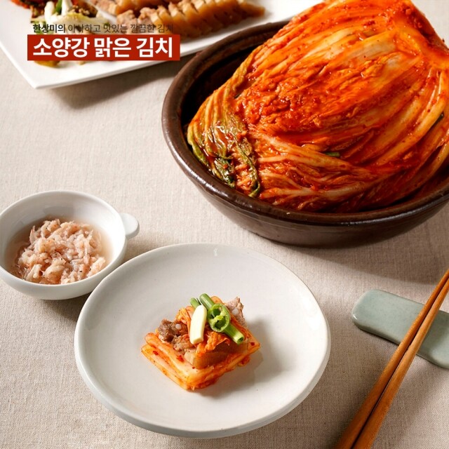 윤서식품,[소양강 맑은 김치] 국내산 배추 포기 보쌈 김장 김치 주문 강원도 1kg 3kg 5kg 10kg