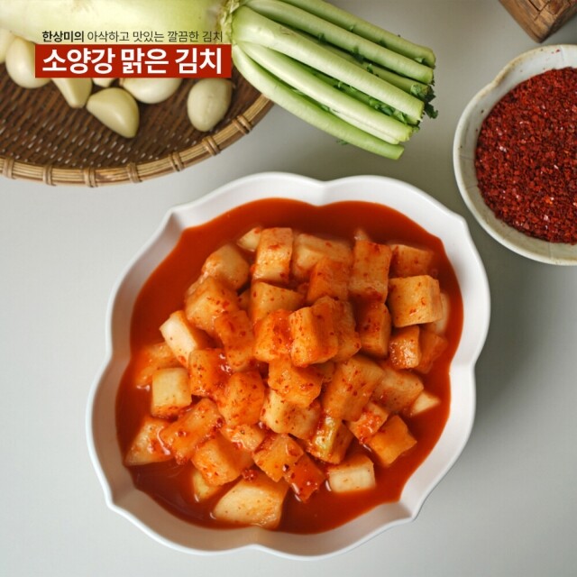 윤서식품,강원도 김치 소양강 맑은 김치 깍두기 500g,3kg,5kg,10kg
